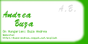 andrea buza business card